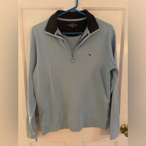Vineyard Vines Blue Zip Collared Sweatshirt